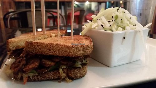 Tempeh Reuben at Powerplant Superfood Cafe in Los Angeles