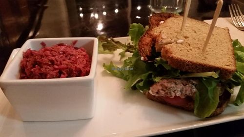 Good Karma 'Tuna' Sandwich at Powerplant Superfood Cafe in Los Angeles