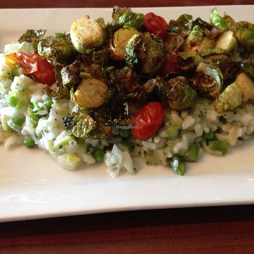 risotto (made vegan) at Evolution Craft Brewery in Salisbury