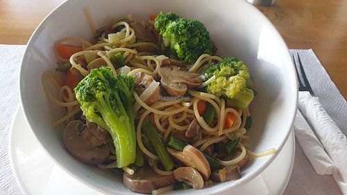 Vegetable Pasta at Restaurante A Cataplana in Madeira