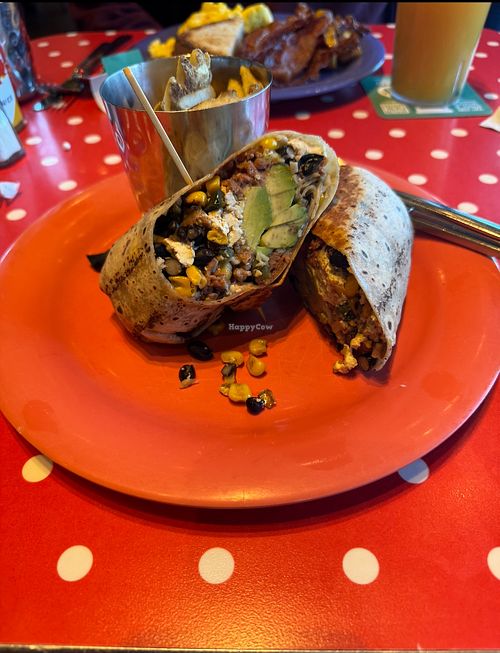 Vegan and gluten free brekky burrito   at The Friendly Toast in Burlington