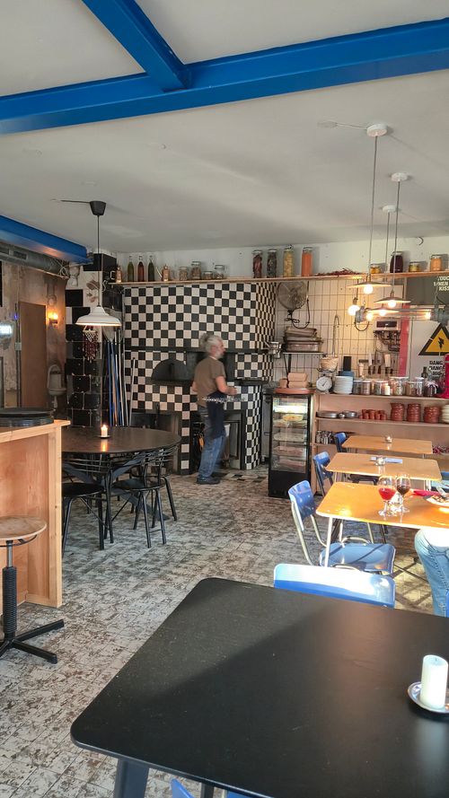 Lovely little tables to sit at at Anason in Utrecht