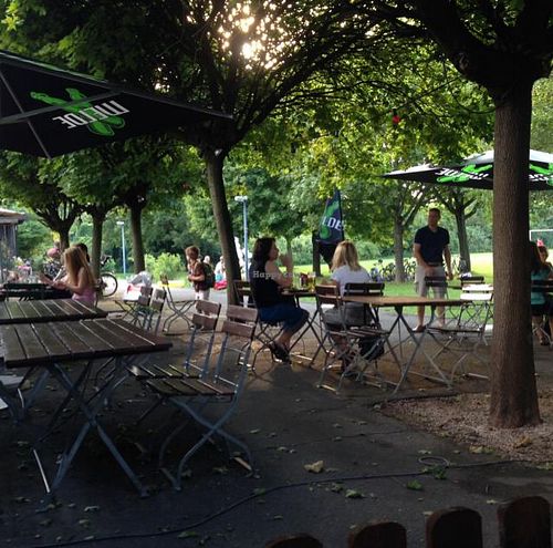 Outside at Ginger Blue in Heidelberg