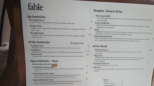  at Fable All Day in Seattle