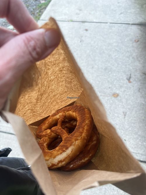Traditional pretzel!!!  at Swiss Bakery in Vancouver