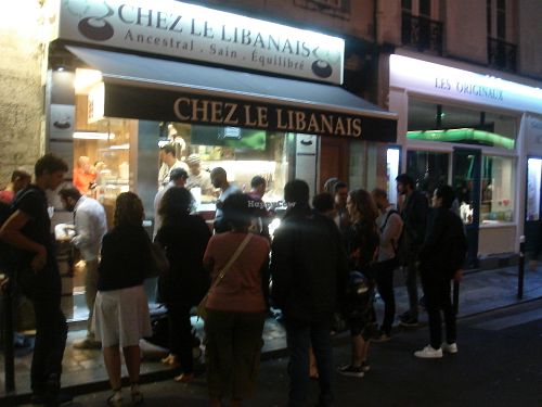The hungry masses.

This is a popular place! But don't be put off by the crowd - the service is fast, fresh, and friendly. at Chez Le Libanais in Paris