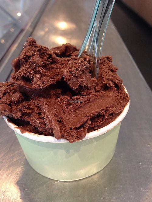 vegan chocolate gelato  at Sweet Hunter in Cincinnati