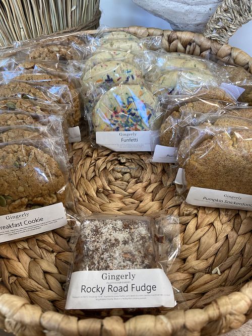 Vegan baked goods from local vegan bakery, Gingerly  at Dildo Coffee House in Dildo
