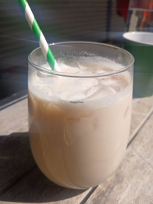 Oat.chai latte at Cafe HaHa's in Adamstown