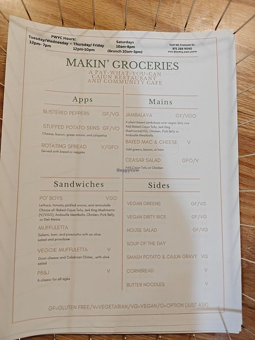  at Makin' Groceries Cafe in Portland