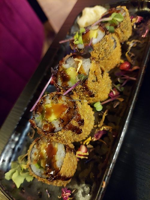 Fried avocado maki at SAKIMO München in Bayern