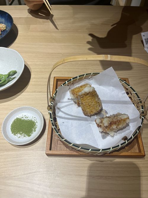 Corn tempura   at Nishiki Market Alley by MOON and BACK in Kyoto