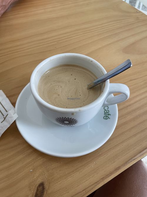 Oat milk café con leche   at Boomerang Coffee Brunch in Michigan