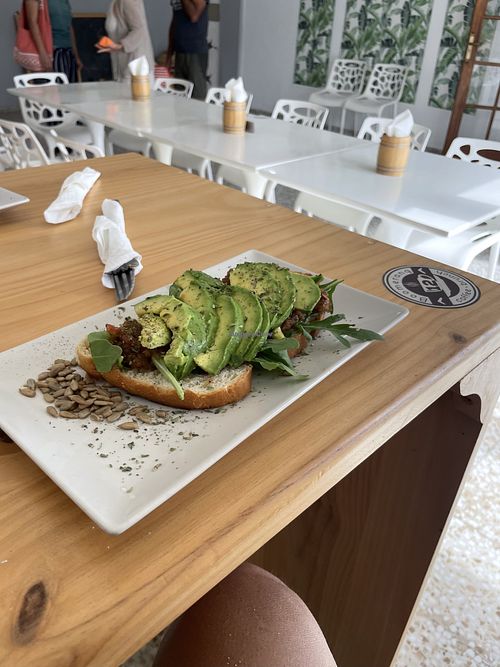 Avo on toast   at Boomerang Coffee Brunch in Michigan