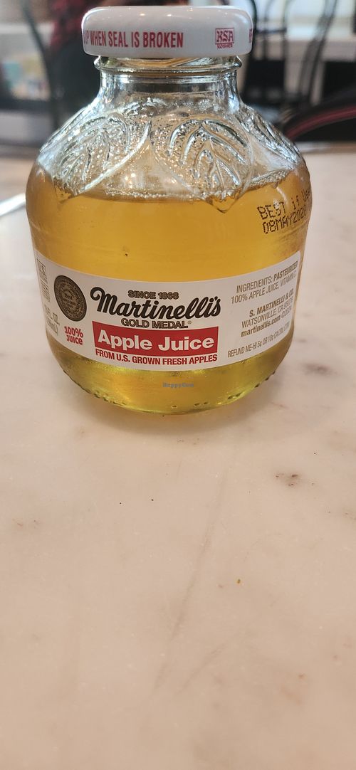 Apple juice at Tommy's Folly Café in Cape May