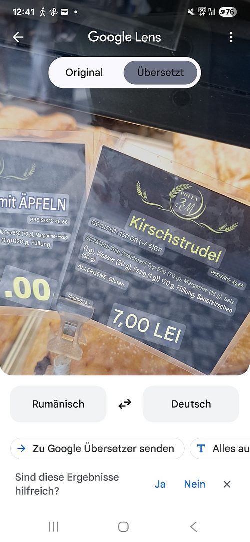 Alle Backwaren sind mit den Inhaltsstoffen gekennzeichnet at Polen in București