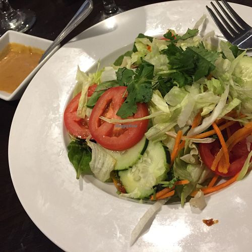 House salad with peanut dressing (hold the egg) at Yaya's Thai Restaurant in San Antonio