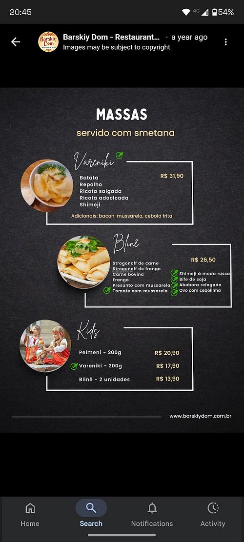  at Barskiy Dom - Restaurante Russo in São Paulo