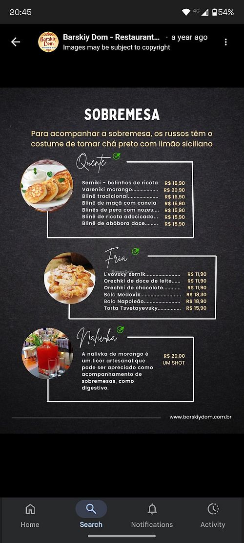  at Barskiy Dom - Restaurante Russo in São Paulo