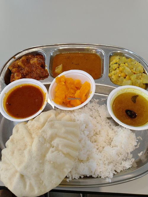 Vegetable meal set $5.50 at Dosa Delight in Singapore