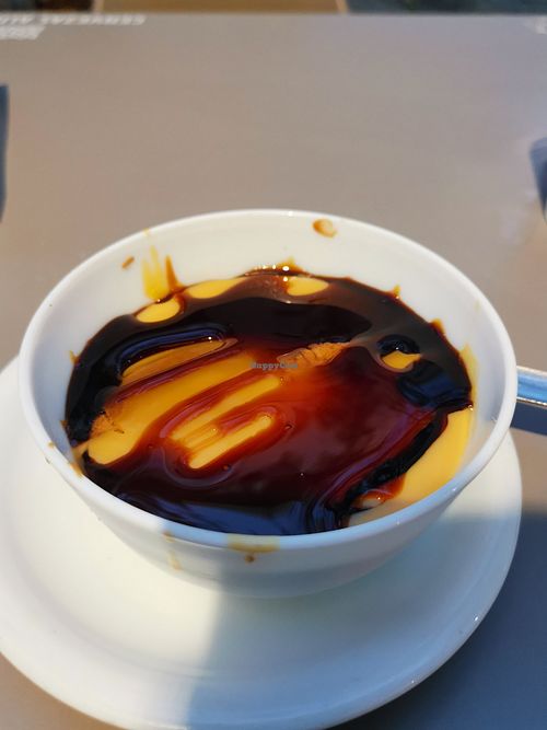 Flan at Vegan Rock in Sevilla