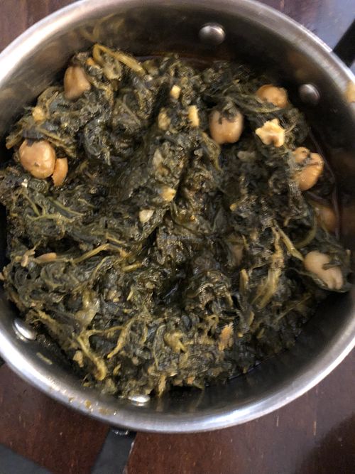 Spinach and chickpeas   at Vegan Rock in Sevilla