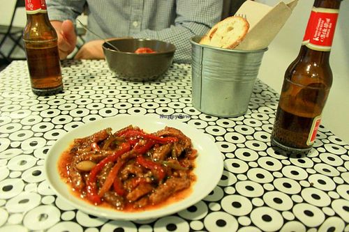 not-beef sweet and sour at Vegan Rock in Sevilla