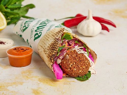 Falafel wrap at Shawa in London