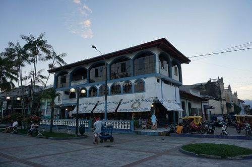Dawn on the Amazon Cafe at Dawn on the Amazon Cafe in Iquitos