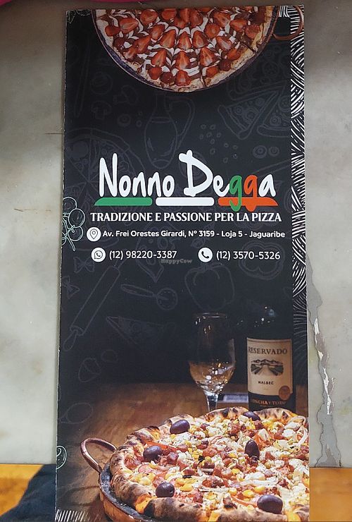Menu at Nonno Degga Pizzaria in São Paulo