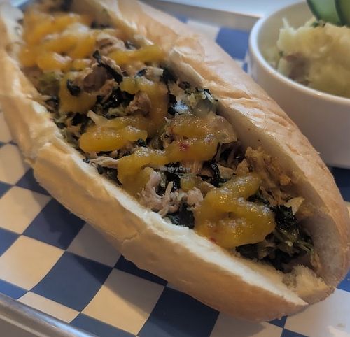 Vegan cheese steak sub  at Animal Boy in Baltimore