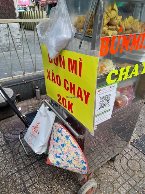 This stall operates every morning at the same location at Bun Mi Xao Chay in Ho Chi Minh City