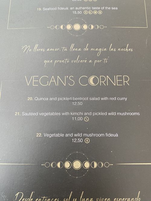 Menu   at Restaurante Eclipse in Catalunya