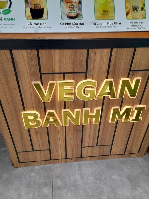 Sign inside at Bánh Mì XANH - 148B Đề Thám in Ho Chi Minh City