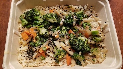 cauliflower rice stir-fry. at Ocean Organics in Toms River