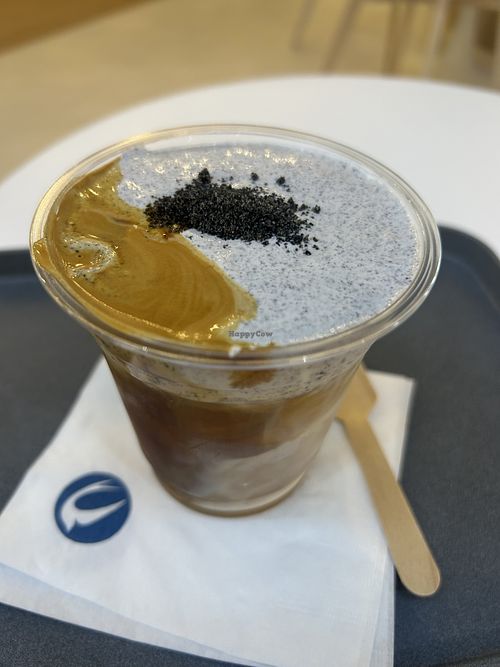  Black sesame latte  at Nuldam Space Singapore in Central Singapore