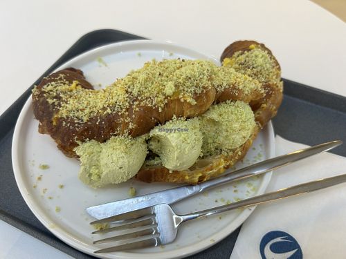 Matcha croissant  at Nuldam Space Singapore in Central Singapore