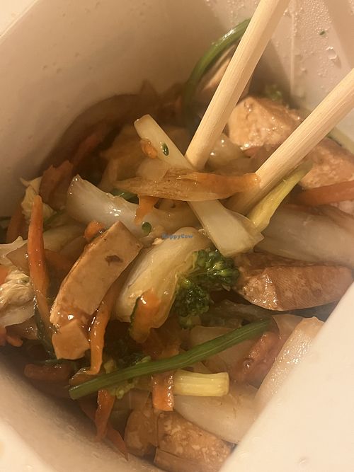 Noddles de arroz con verduras y tofuu  at Chun Ly Noodles in Comunidad Valenciana