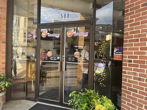 Front door of restaurant   at The Flying Biscuit Cafe in Macon