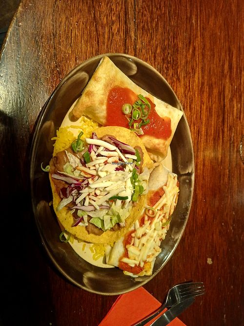 Vegan combination plate at Mucho's Mexican The Junction in The Junction