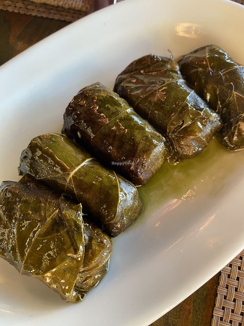 Gefüllte Weinblätter mit Reis - Δολμαδακια   at Traditional House Restaurant in Kos