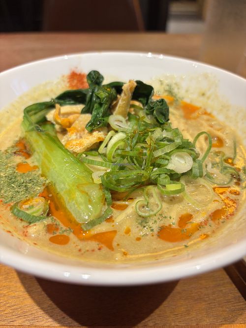Vegan ramenn  at Moon and Back Nishiki Alley in Kyoto