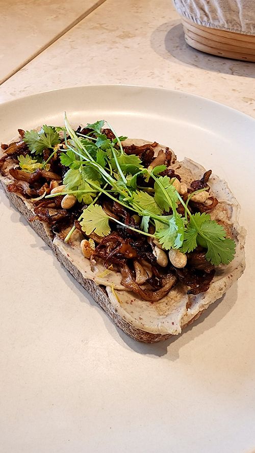 Mushroom Toast at Krume Bäcker in Provincia De Panamá