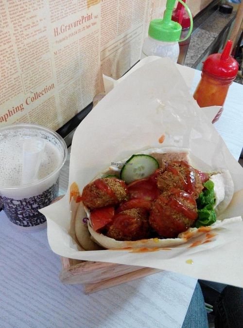 Very delicious falafel wrap at Kong Story in Gyeongju