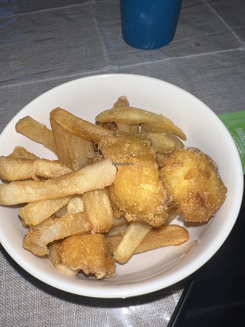 Cauliflower nuggets with fries   at Garden Catering - Stamford in Stamford
