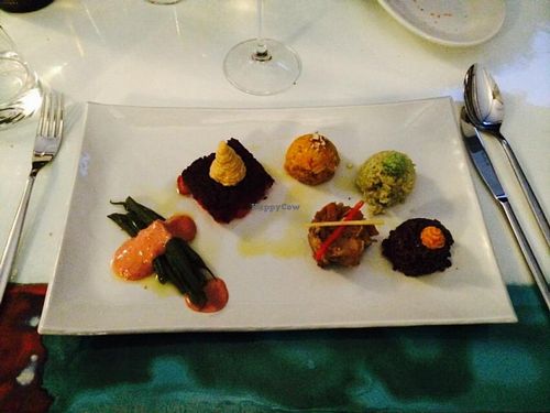 Here is one of our 'degustazione' plates, you can taste some of our dishes and get a perfectly balanced meal! Come and visit us! We also have a nice summer garden to eat outside in the summer! at Yoo Restaurant in Perugia