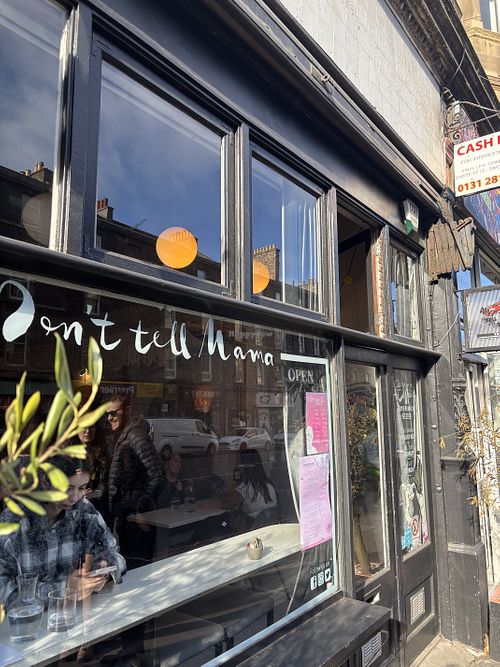 The outside !  at Don't tell Mama Brunch Bar in Edinburgh