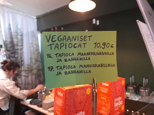 Vegan tapioca at Samba Café in Pohjois-pohjanmaa