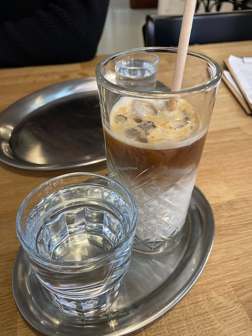 Iced coffee with oat milk   at Café Marathon in Prague