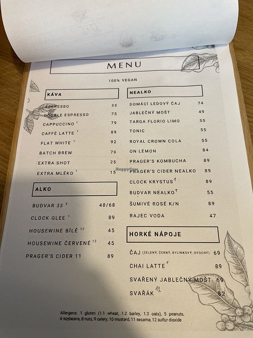 Drinks   at Café Marathon in Prague